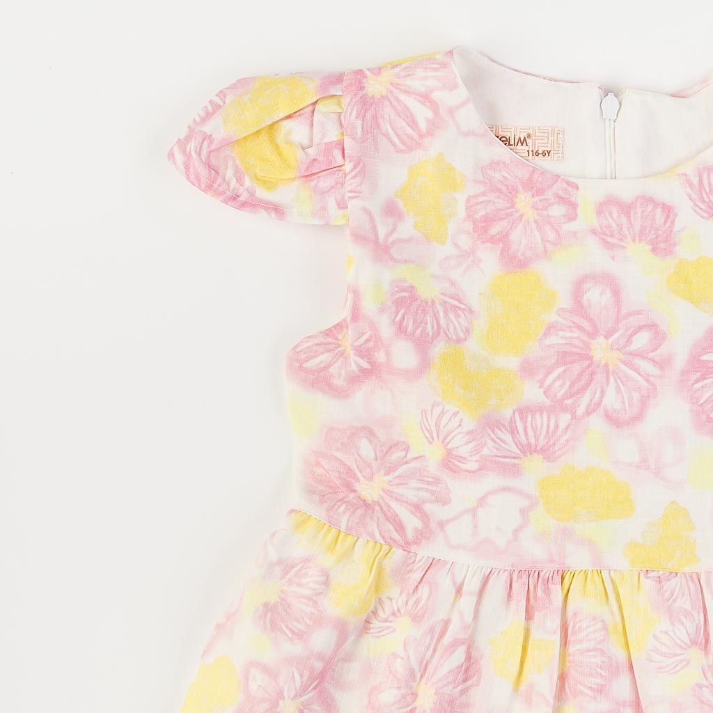 Παιδικο φορεμα με καπελο  Gomzelim   Flowers  Ροζε