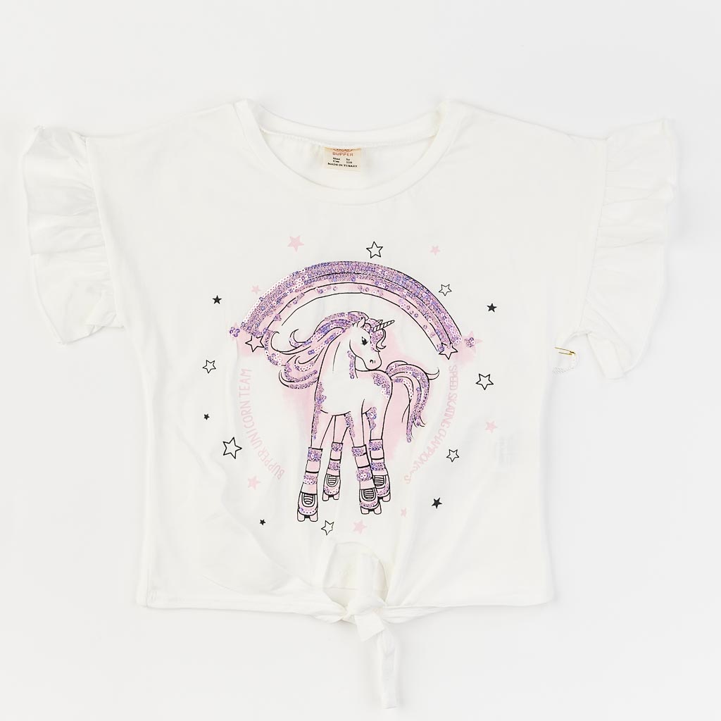 Детски комплект тениска и пола Bupper Unicorn Team Розов