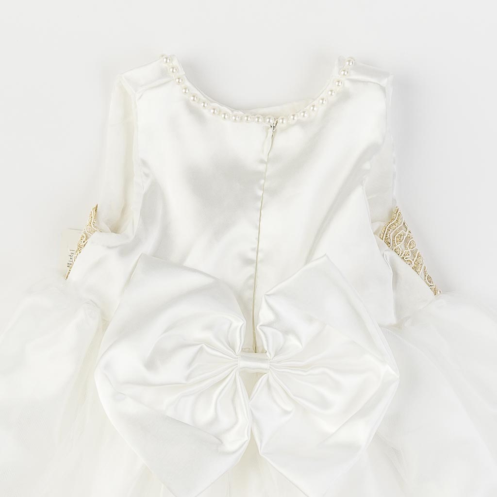 Βρεφικο επισημο φορεμα με δαντελα  Amante Classic  ασπρα