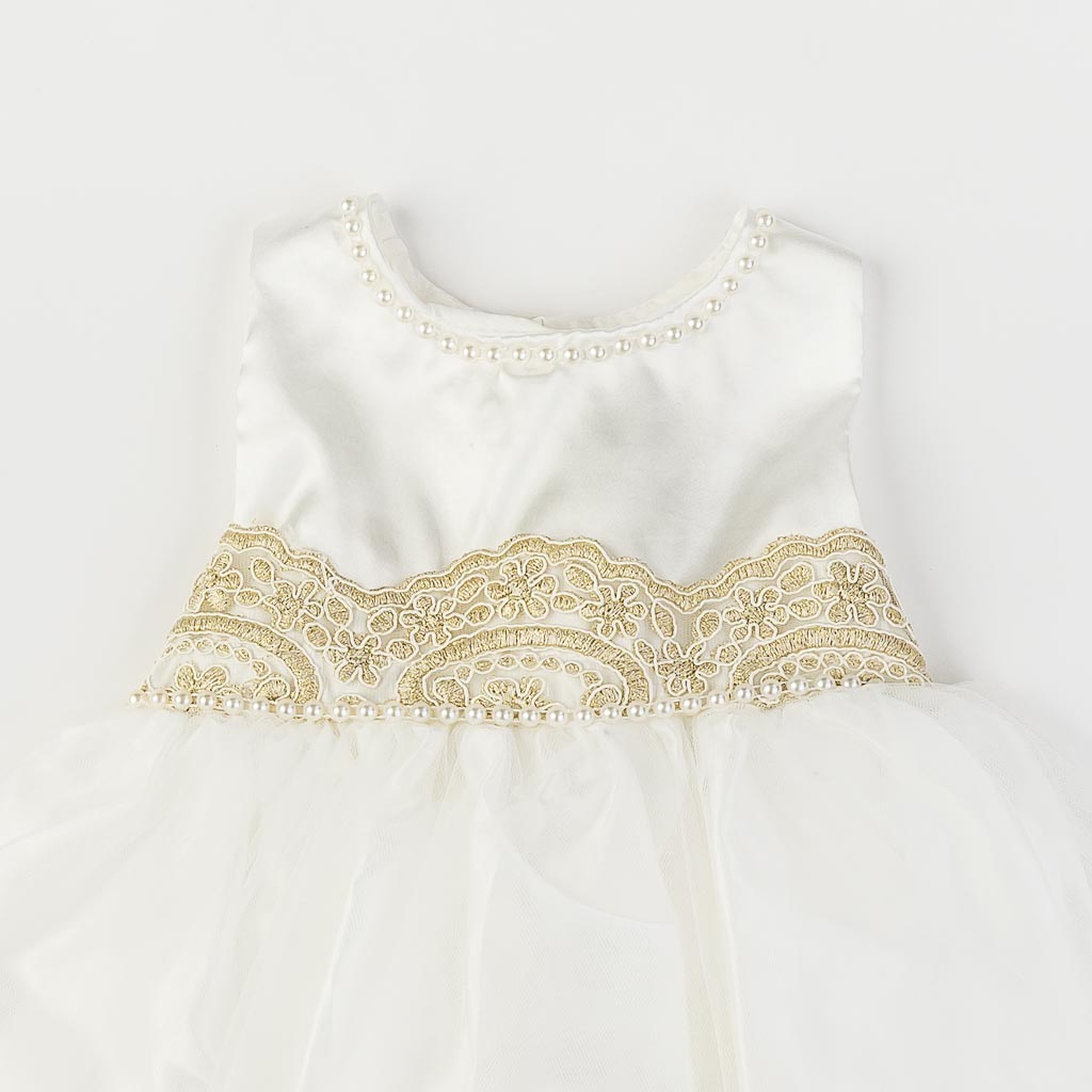 Βρεφικο επισημο φορεμα με δαντελα  Amante Classic  ασπρα