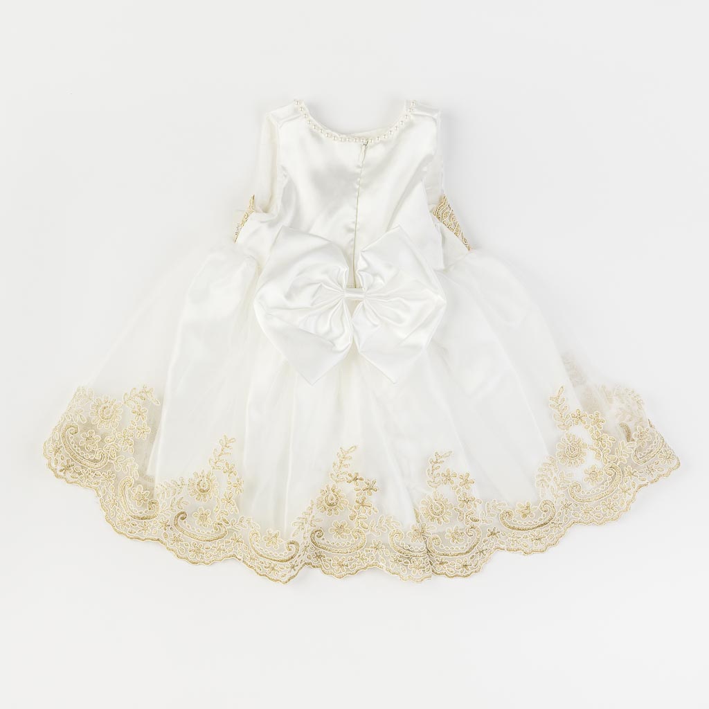 Бебешка официална рокля с дантела Amante Classic Бяла