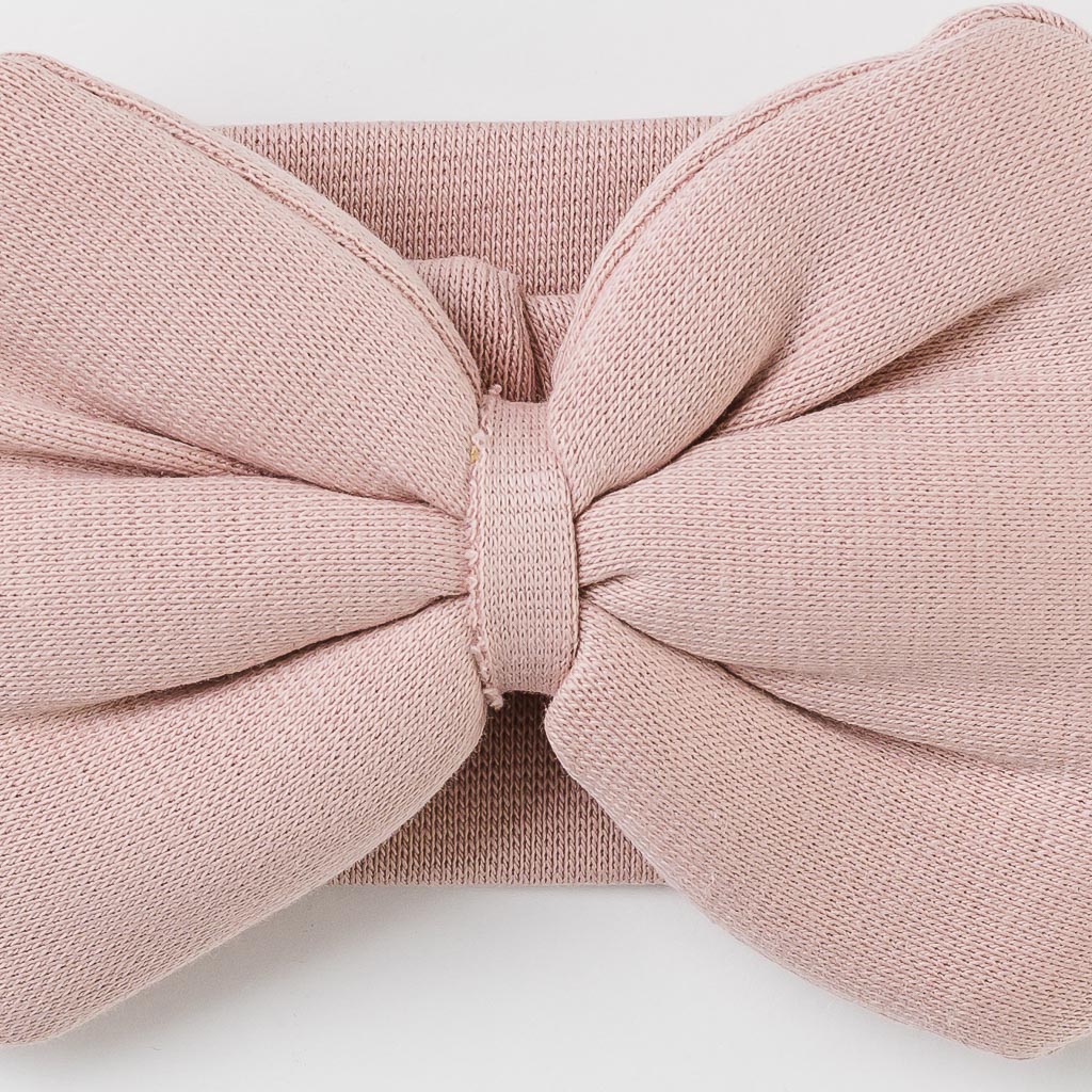 Βρεφικη κορδελα για τα μαλλια με φιογκο  MRV accessories   Classic  Σκουρο ροζ