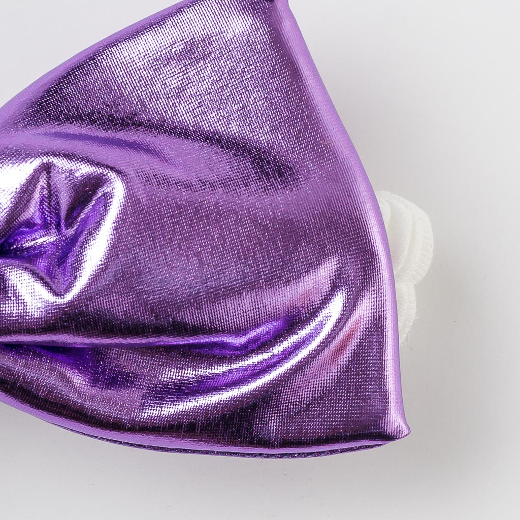 Βρεφικη κορδελα για τα μαλλια με φιογκο  MRV accessories   Hologram  Μωβ