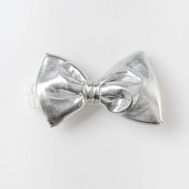 Baby hair band with a ribbon  MRV accessories   Hologram   Silver