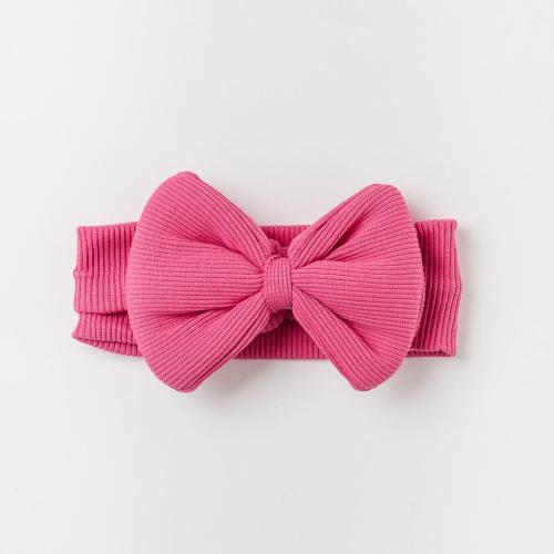 Βρεφικη κορδελα για τα μαλλια με φιογκο  MRV accessories   Born with Bow  Σκουρο ροζ