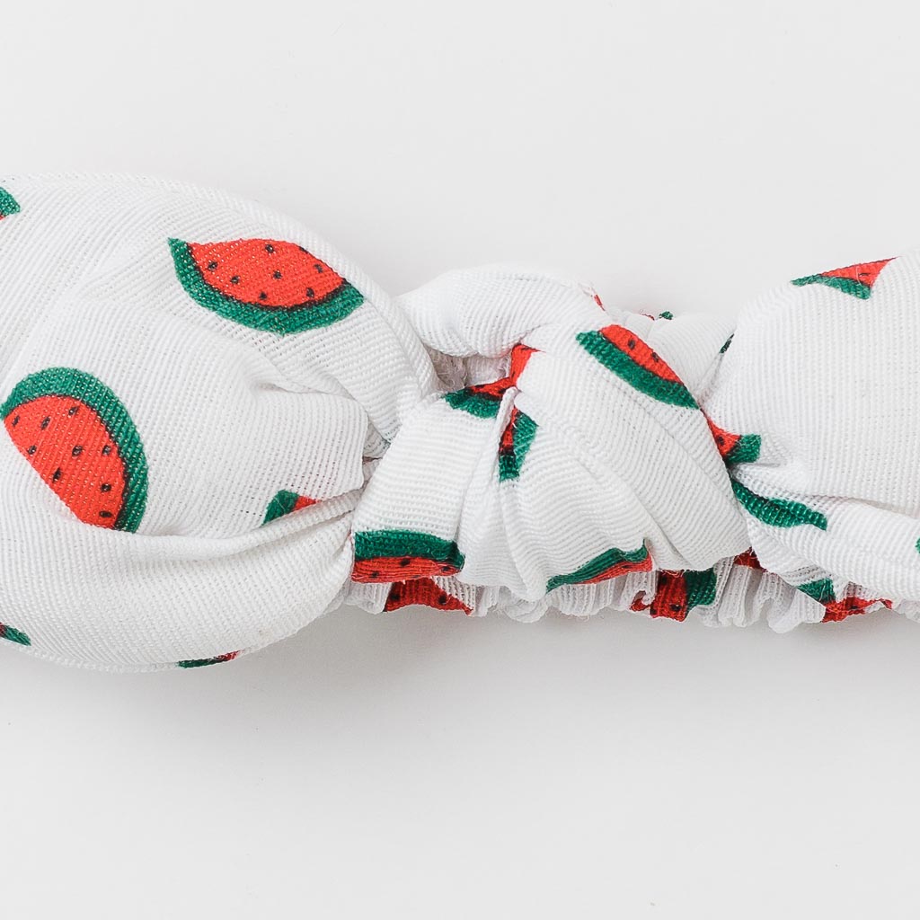 Бебешка лента за коса MRV accessories Watermelon Бяла