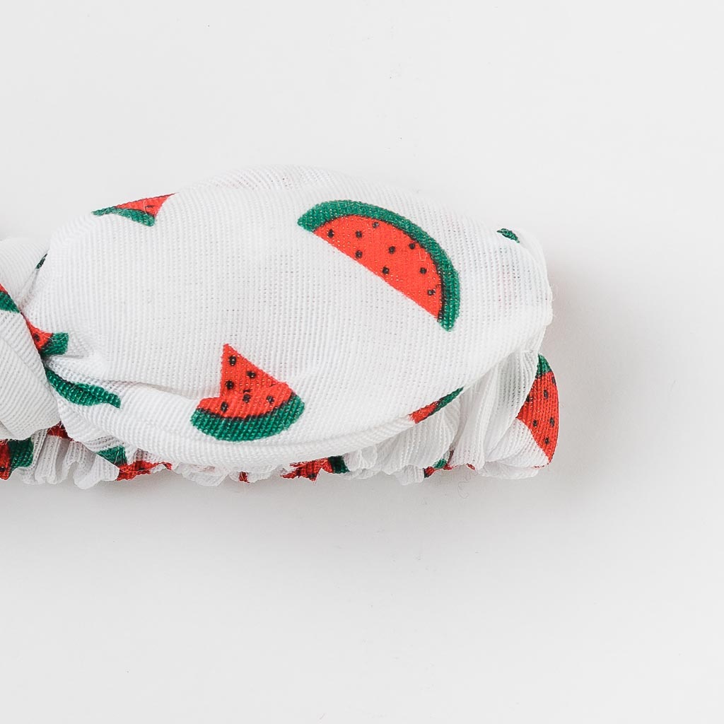 Бебешка лента за коса MRV accessories Watermelon Бяла