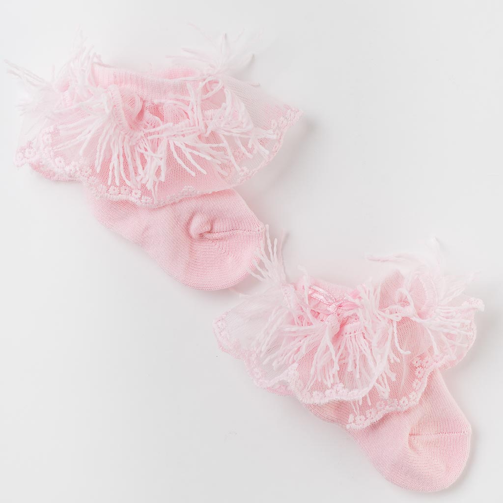 Бебешки чорапки за момиче JW Collection Funny Baby Розови