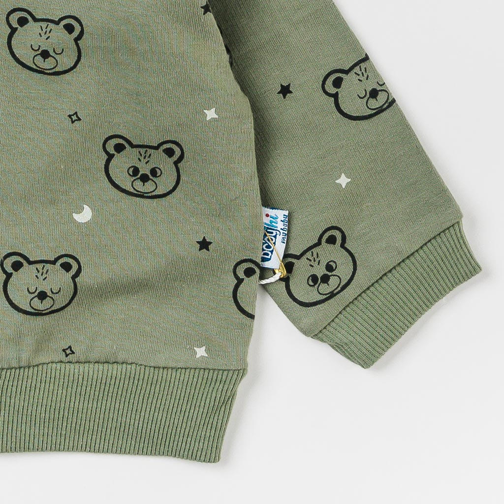 Βρεφικα Αθλητική μπλούζα Για Αγόρι  Baby Hi   Bears  Πρασινο