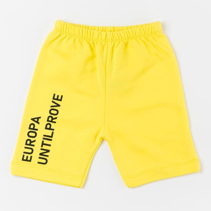 childrens shorts For a boy  Europa  Yellow
