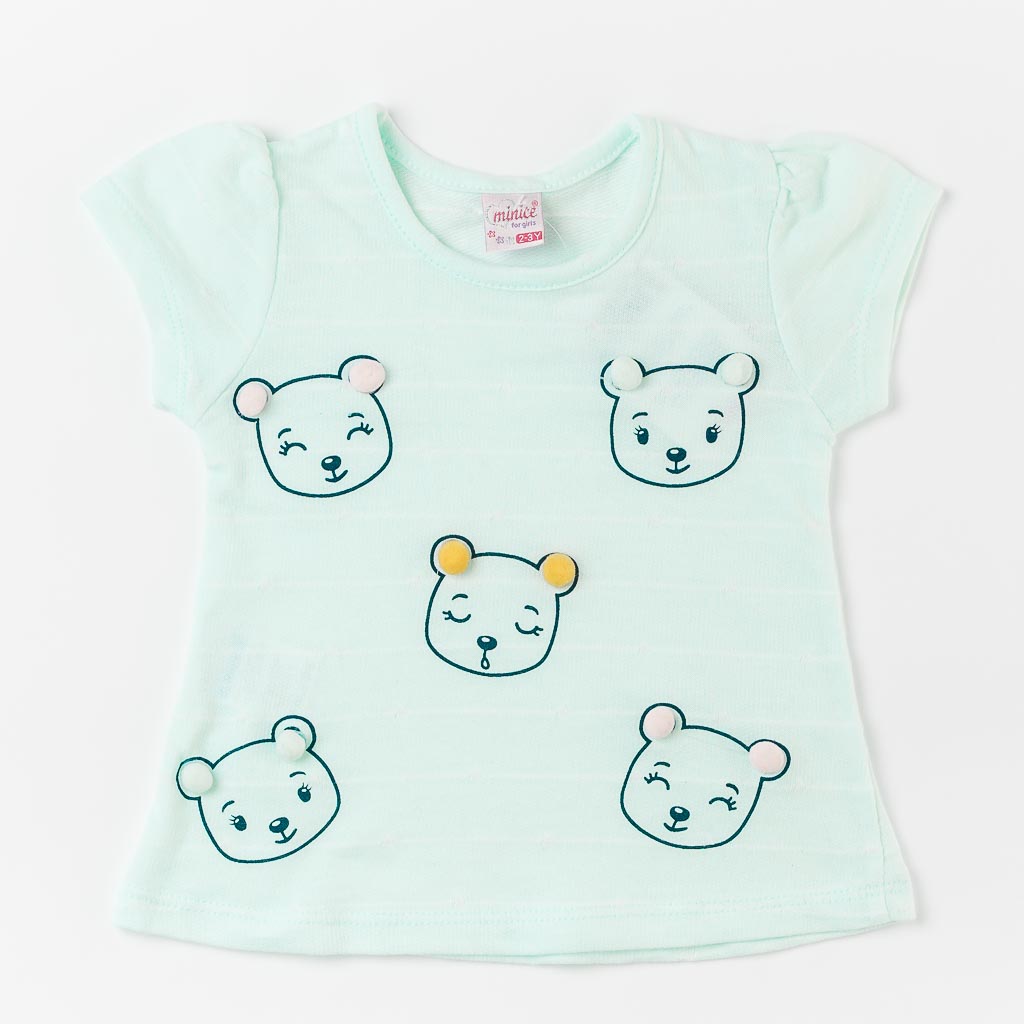 Детска тениска за момиче Bears Синя