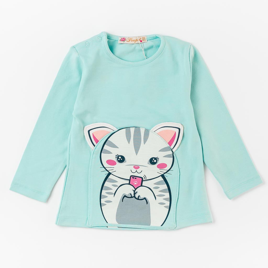 Βρεφικη μπλουζα Για Κορίτσι  This Cat  Μπλε