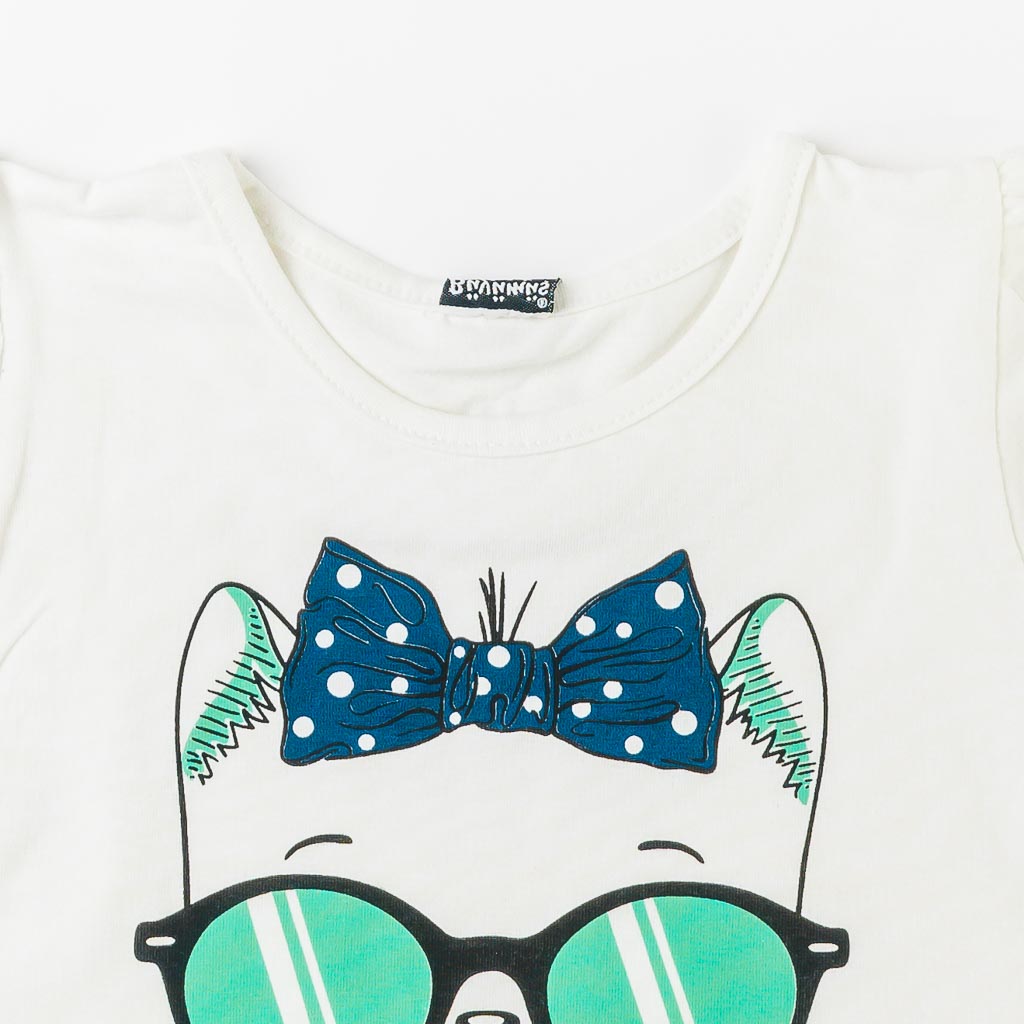 Детска тениска за момиче Kitty Бяла