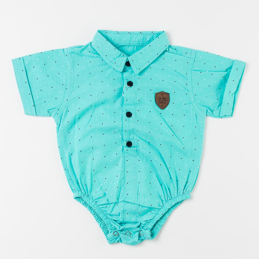 Бебешки комплект боди - риза и дънки за момче Lets Party Син