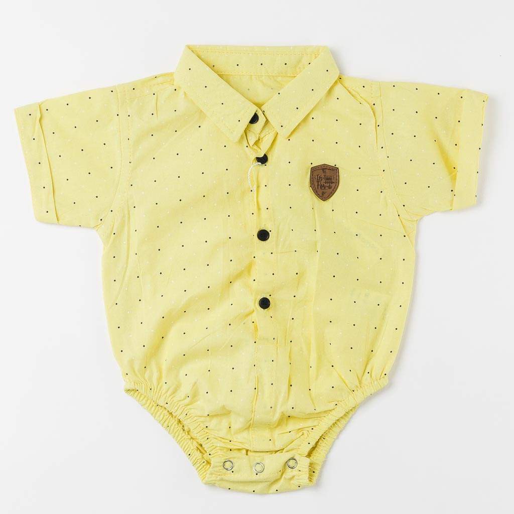 Βρεφικά σετ ρούχων Κορμακι  -  Πουκάμισο με Τζιν παντελονι Για Αγόρι  Lets Party  Κιτρινο