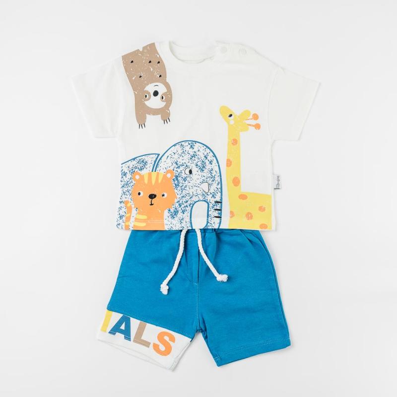 Baby set with short sleeves For a boy  Dreamy  Blue
