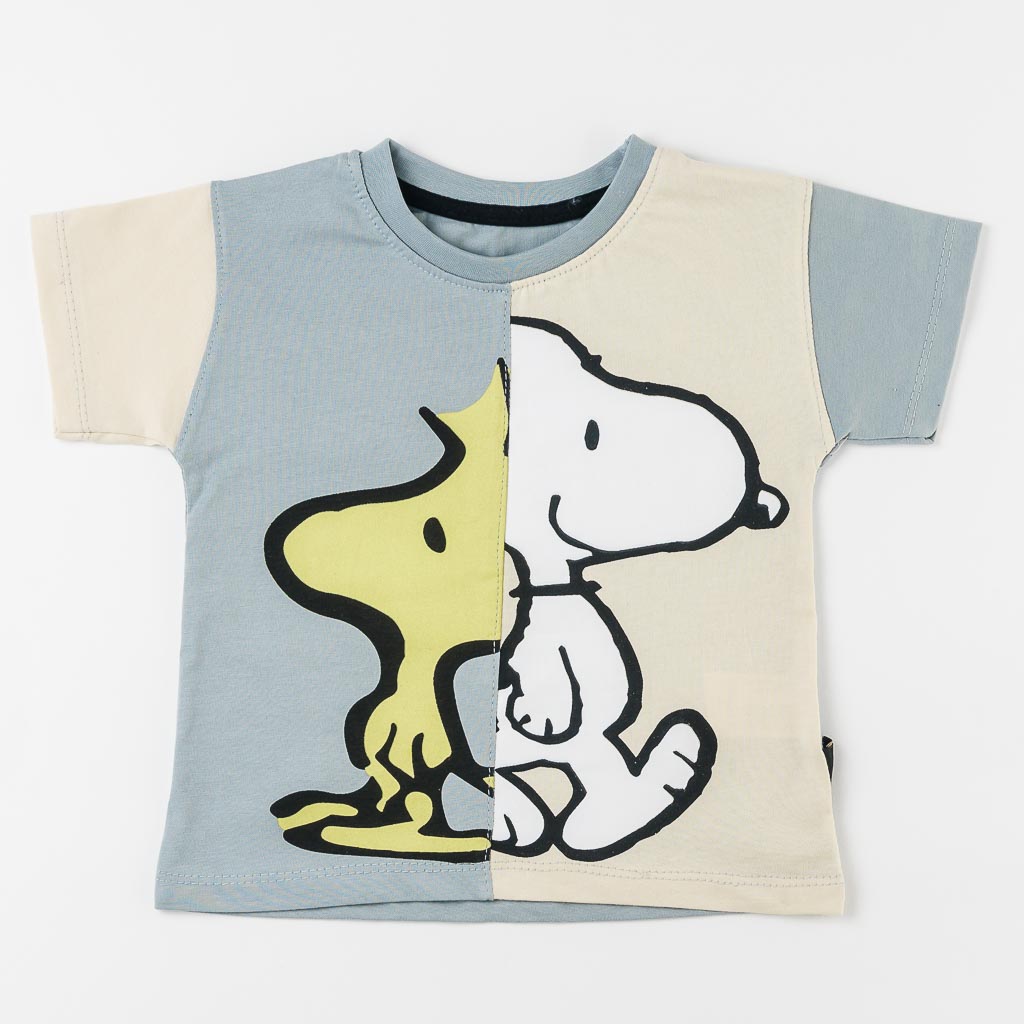 Детски комплект тениска и къси панталонки за момче Doggy