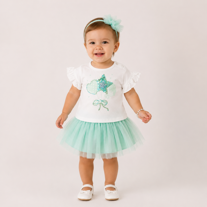 Бебешки комплект с пола Bupper Little Star Мента