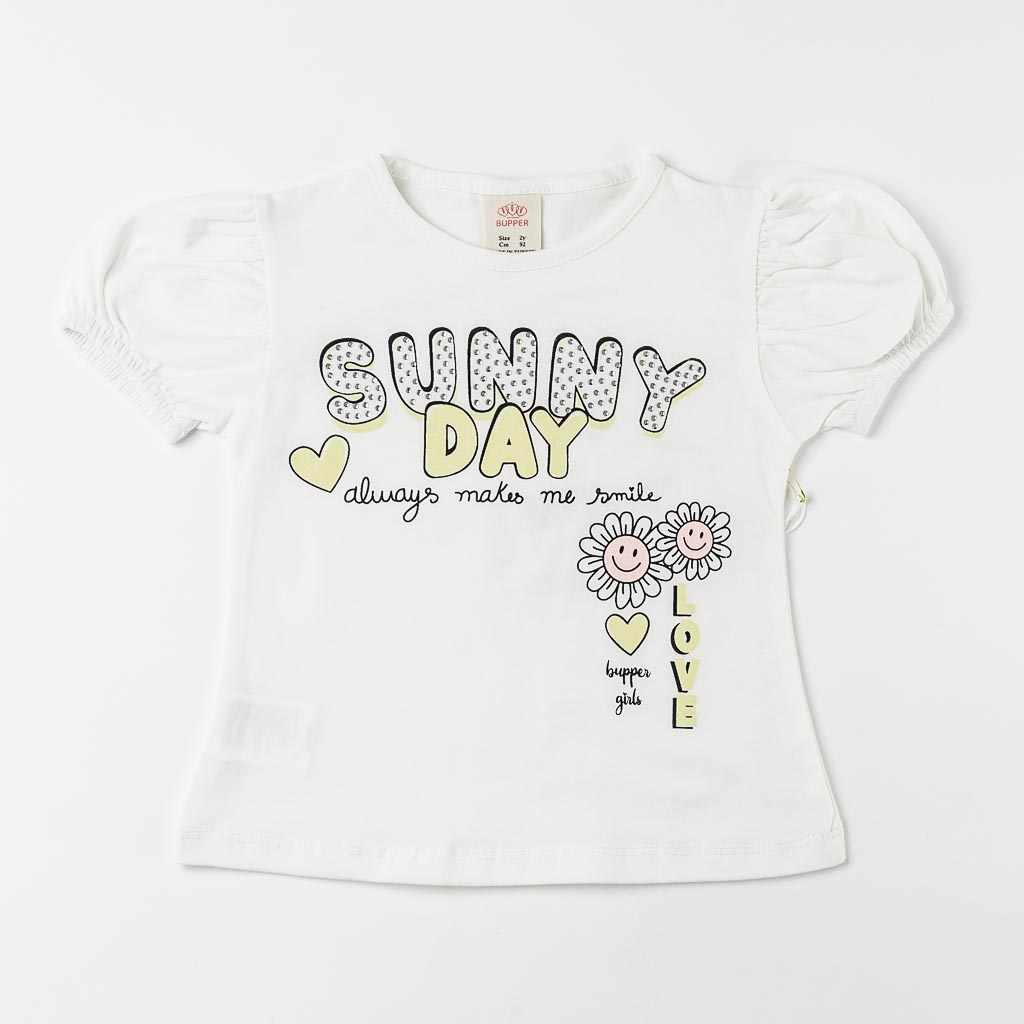 Детски комплект тениска и пола Bupper Sunny Day Жълт