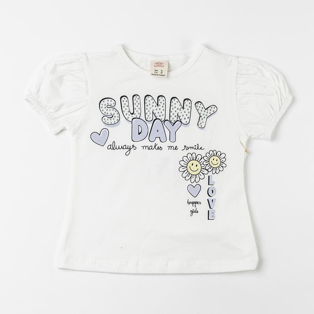 Παιδικό σετ  тениска и пола   Bupper   Sunny Day  Μωβ