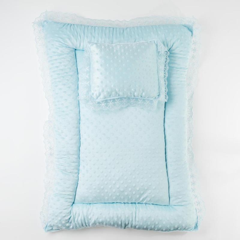 Бебешко гнездо  with a pillow  Sleep Well Baby   80x50 cm.  Blue