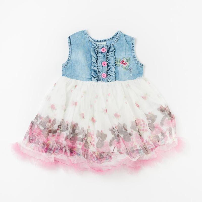 Childrens denim Dress with tulle  Sealy Kids ROSES