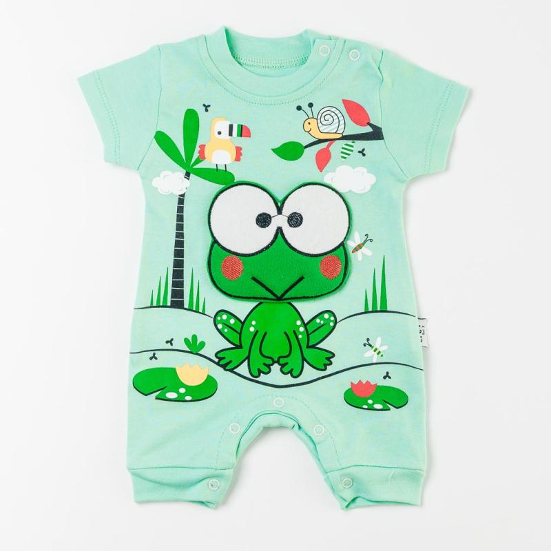 Baby overalls with short sleeves For a boy  Just Frog  Mint