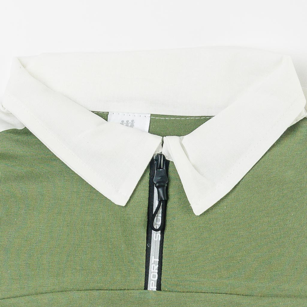 Βρεφικά σετ ρούχων Κοντομάνικη μπλούζα με γιακα  и къси панталонки  Για Αγόρι JNF Collection   Heve  Πρασινο