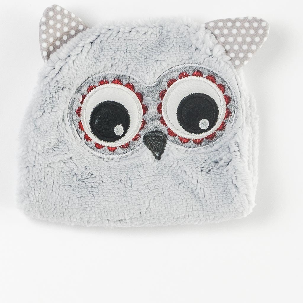Βρεφικη πετσετα Για Αγόρι  BabyLine Owl   90x80 cm.  Γκρί