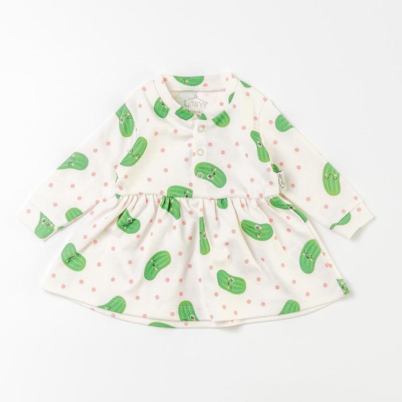 Baby dress with long sleeves  Tafyy Pickles  White