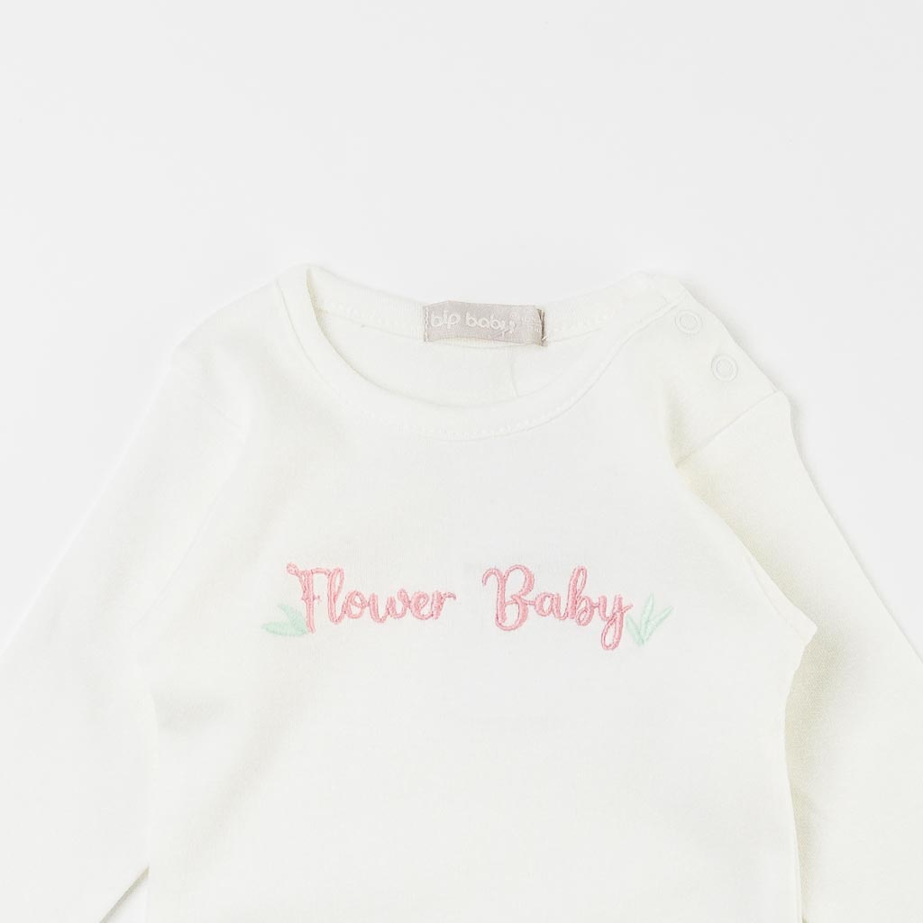 Βρεφικά σετ ρούχων απο 3 τεμαχια Για Κορίτσι  Flower Baby  Ροζ