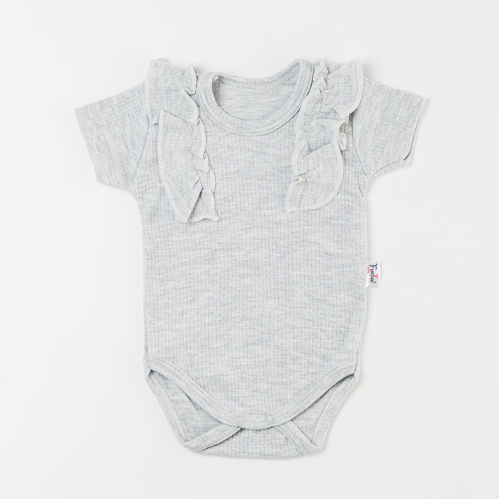 Βρεφικά σετ ρούχων Για Κορίτσι Κορμακι με παντελονακι  Findik Baby  Γκρί