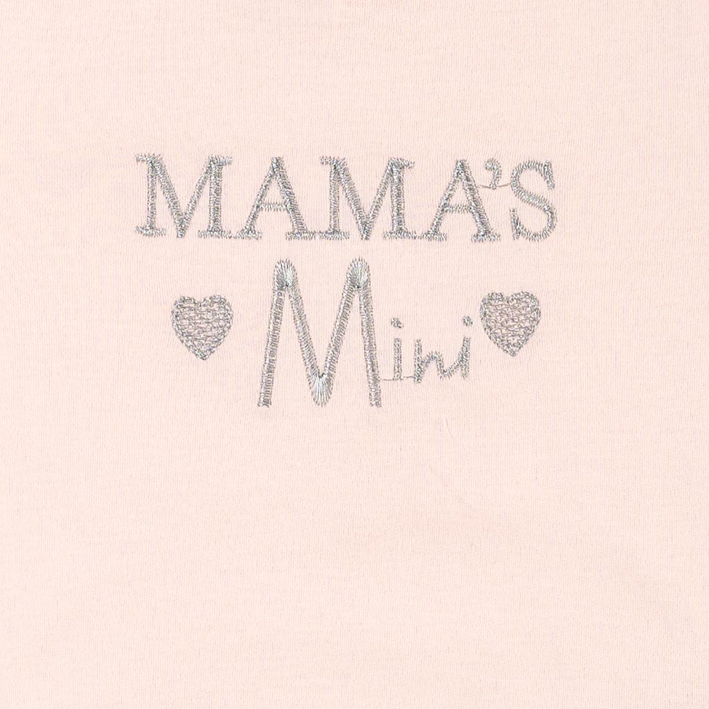 Βρεφικά σετ ρούχων Κορμακι με κοντο μανικι με Φούστα  Mamas Mini  Ροδακινι