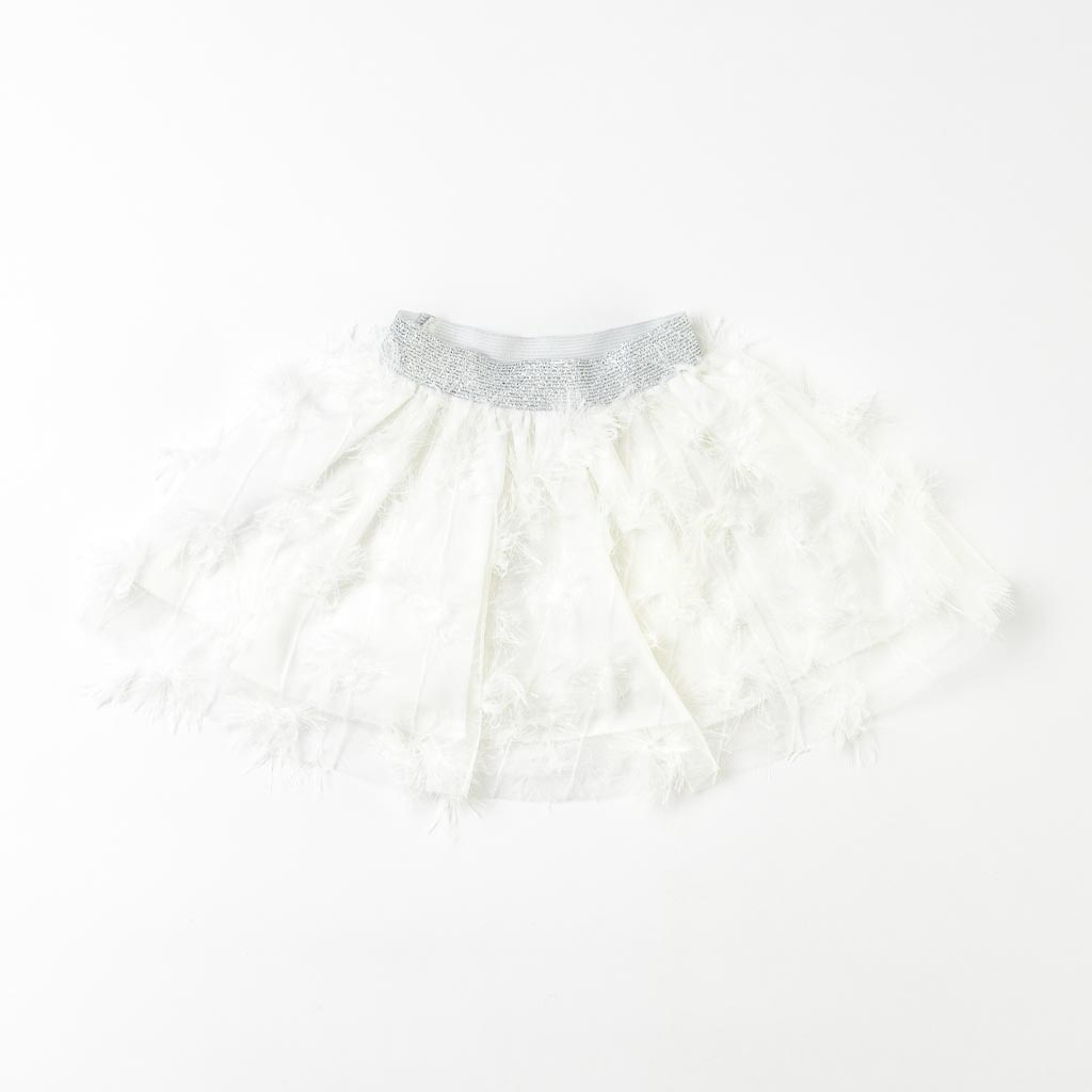 Βρεφικά σετ ρούχων Κορμακι με κοντο μανικι με Φούστα  Mamas Mini  Ασπρο
