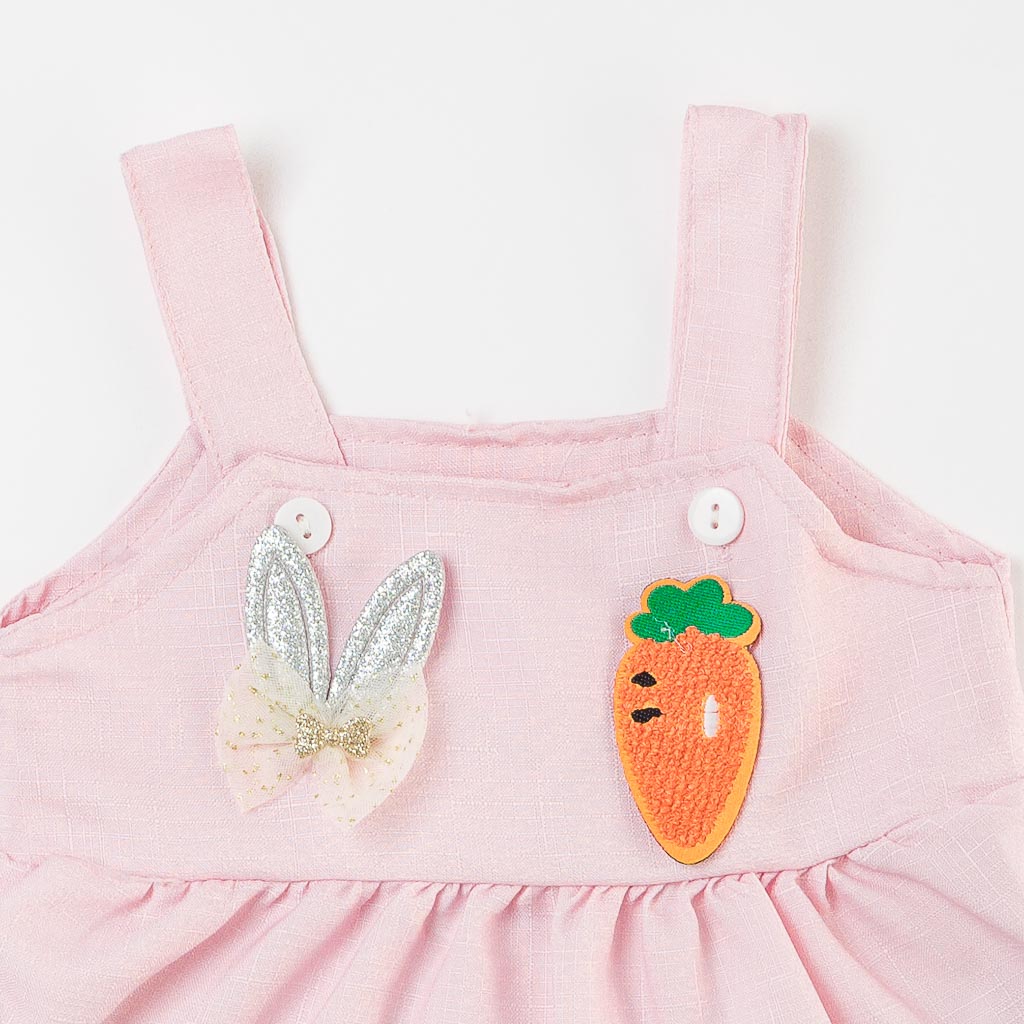 Βρεφικά σετ ρούχων απο 3 τεμαχια Για Κορίτσι  JNF Collection   Sweet Carrot  Ροζ