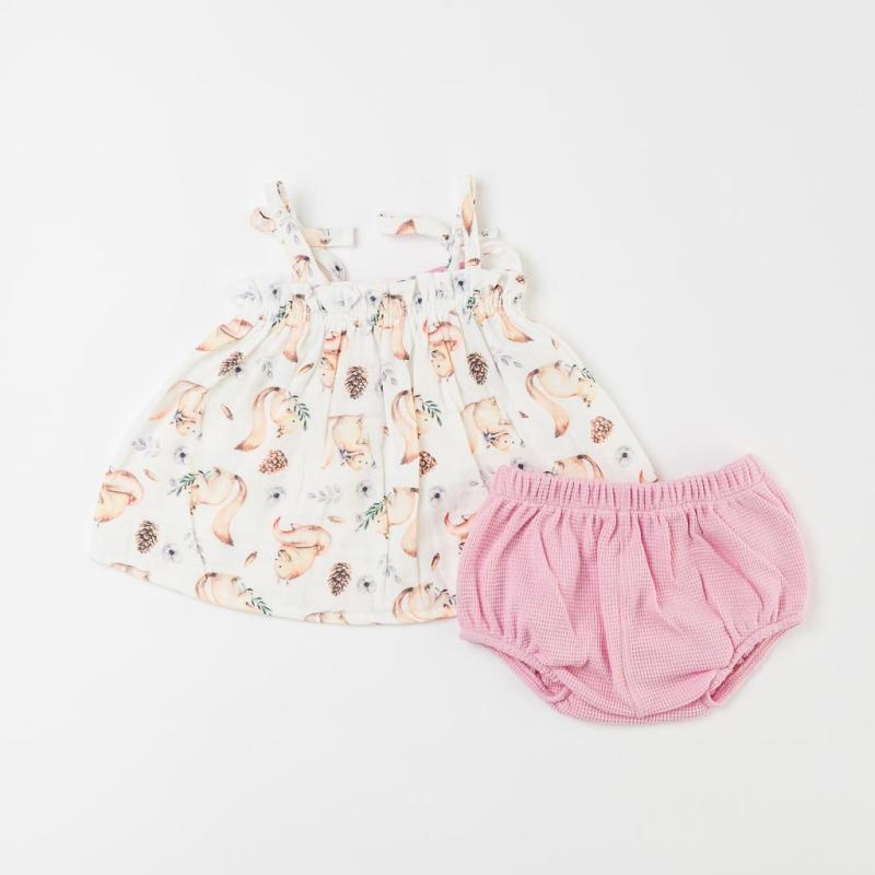 Baby set For a girl  This Cute Little Sqruel  White