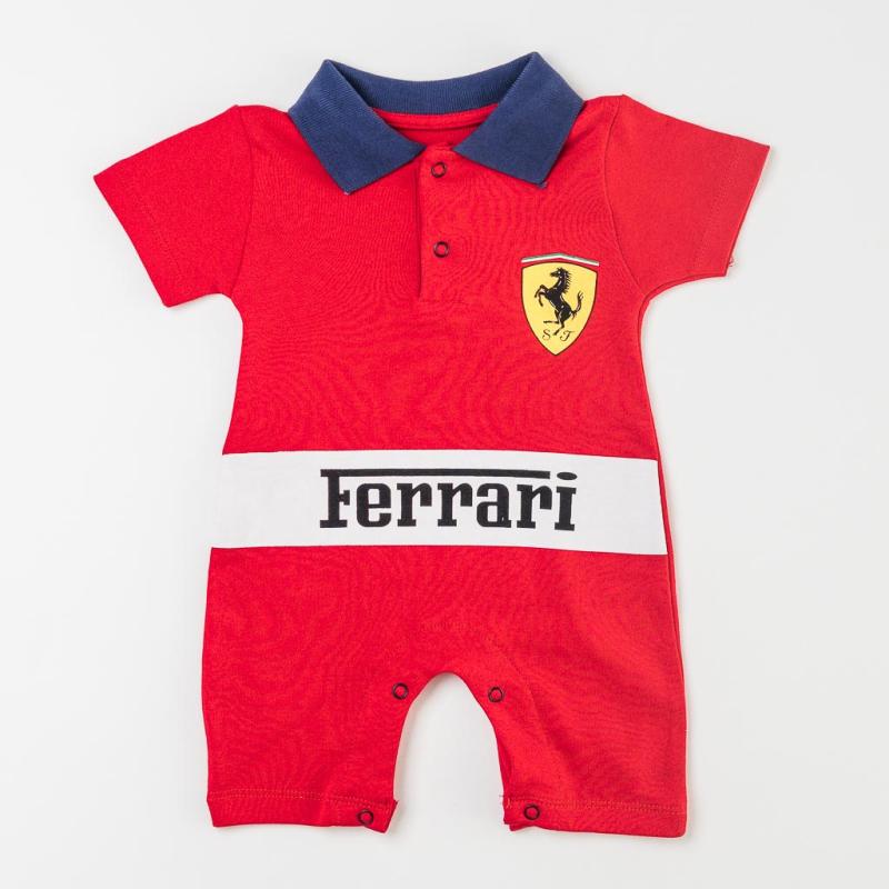 Baby overalls with short sleeves For a boy  Frarrari  Red