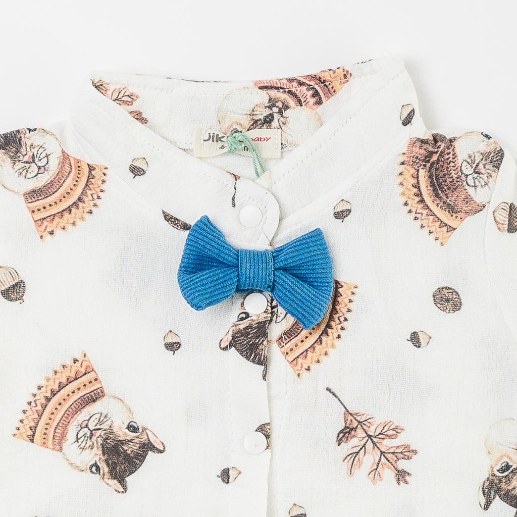 Βρεφικά σετ ρούχων καλοκαιρινο 3 τεμαχια με Πουκάμισο Για Αγόρι  Jikko Baby Bunny