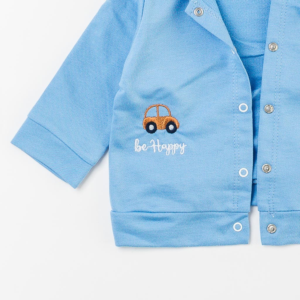 Βρεφικά σετ ρούχων Για Αγόρι 3 τεμαχια  Bip Baby   Be happy  Μπλε