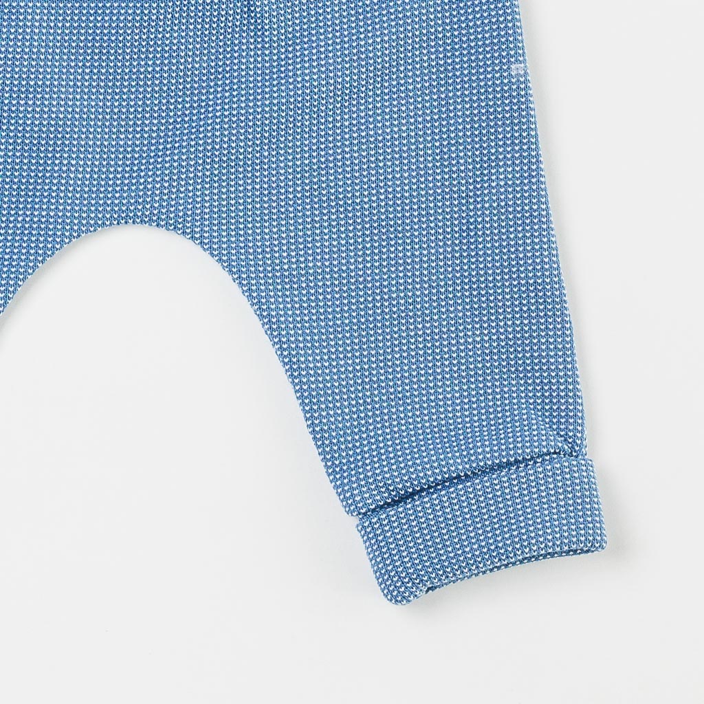 Βρεφικά σετ ρούχων Για Αγόρι Πουκάμισο Γιλέκο με Παντελόνι аπό τρικο  Fashion Desigh  Μπλε