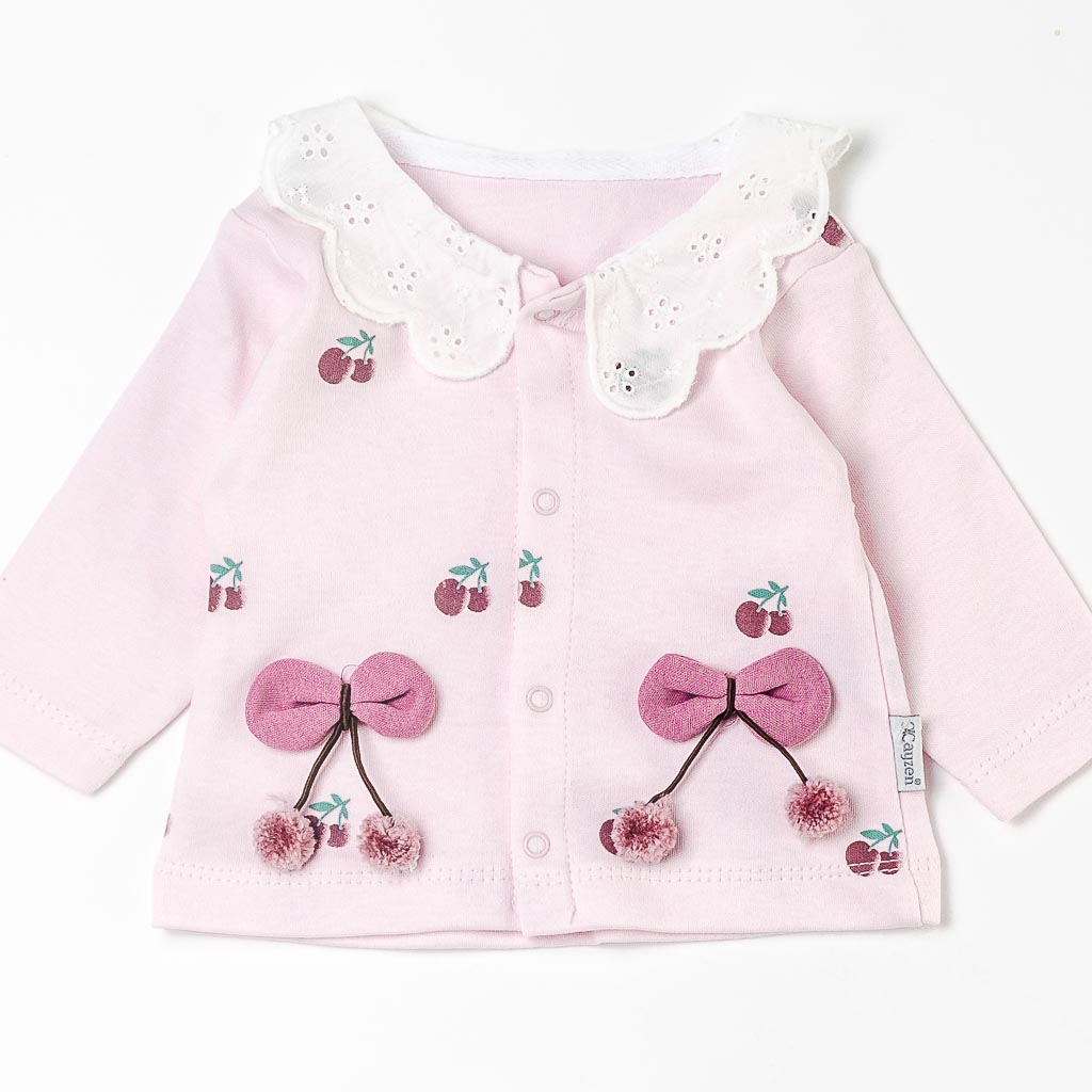 Комплект за новородено момиче 5 части Mini Baby Cherry baby Розов