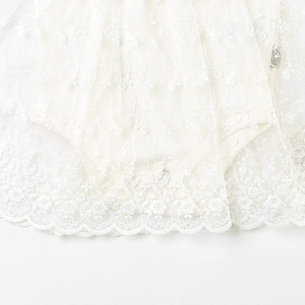 Бебешко боди - рокля Pino Butterfly Бяло