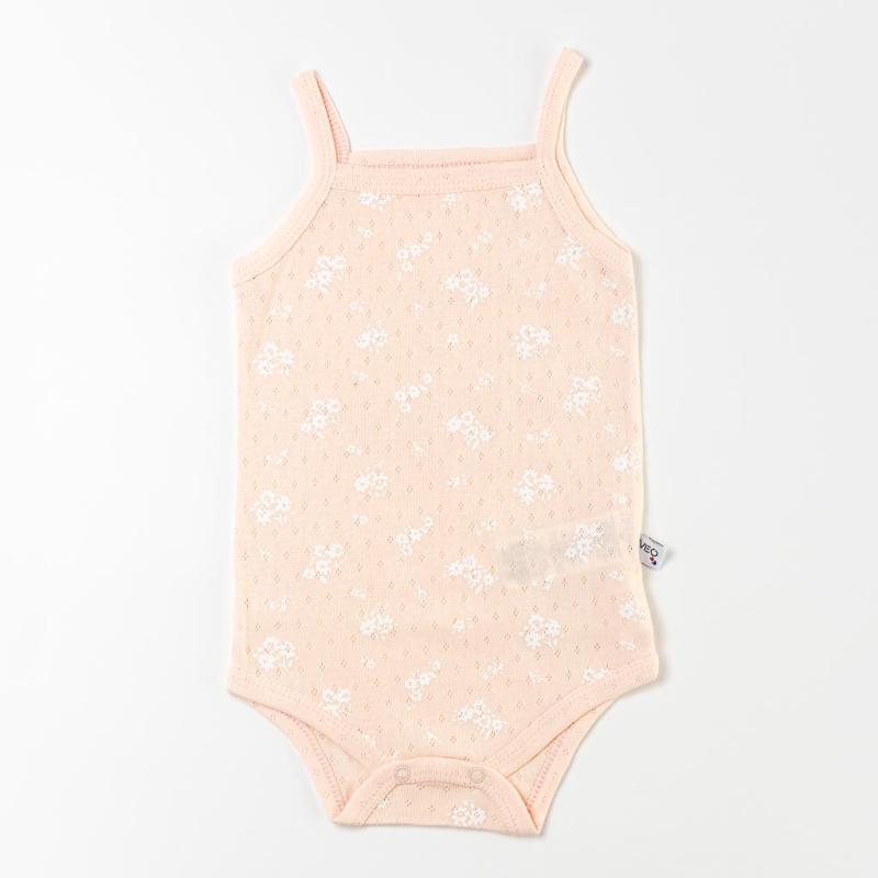 Childrens bodysuit tank top For a girl  Veo Baby  Peach