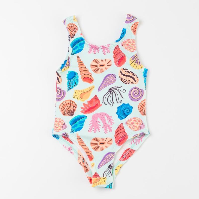 Detské jednodielne plavky Pre dievčatko  Lyra Summer Sea  Modrý