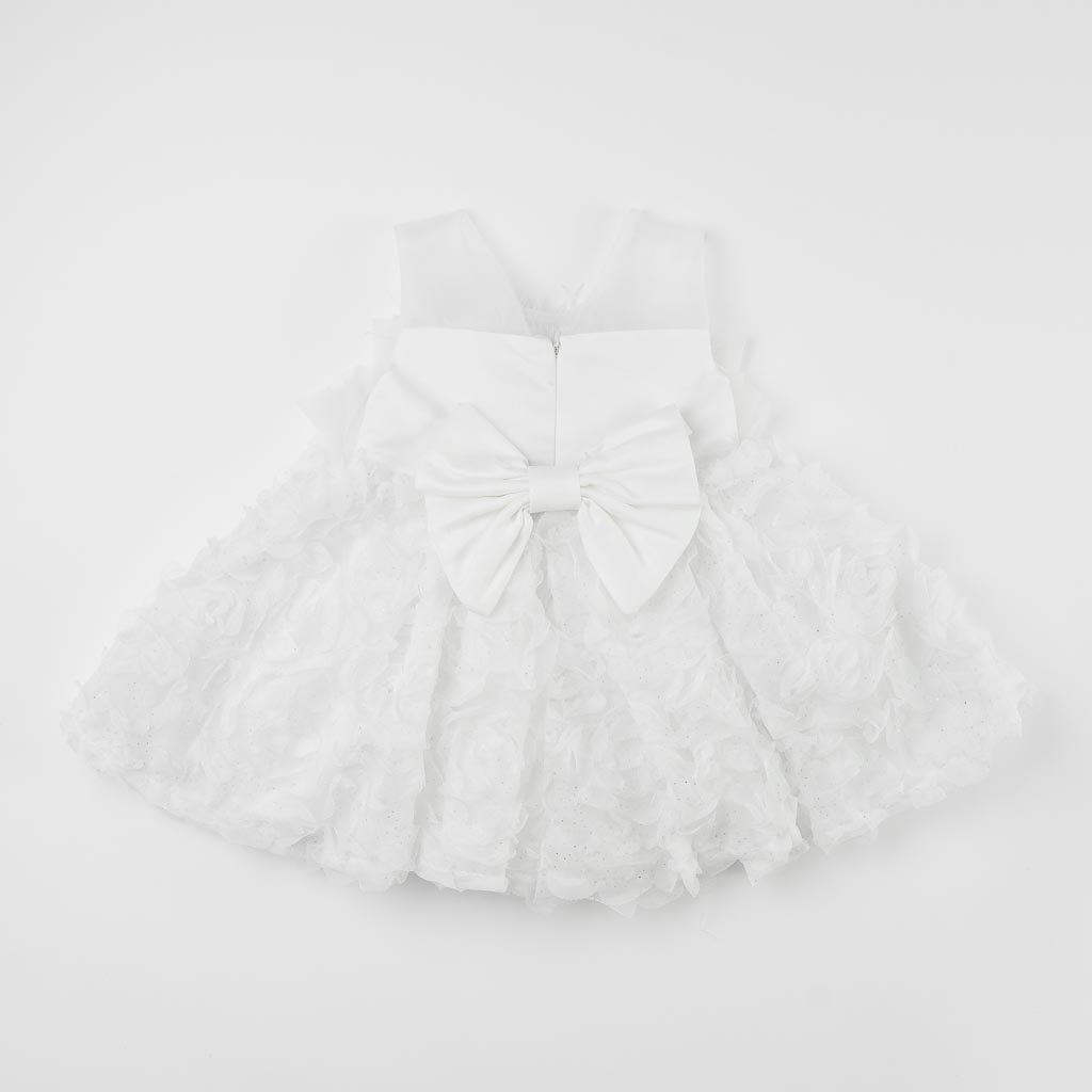 Детска официална рокля Ayisig Gentle Flower Бяла