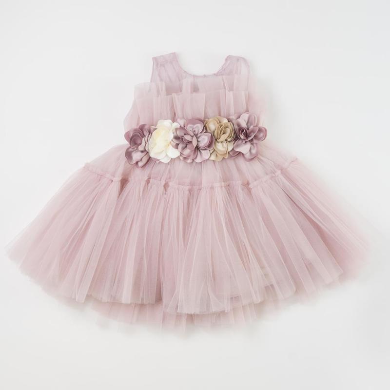 Detské spoločenské šaty s tylom  Ayisig Lilac Lady  Fialová