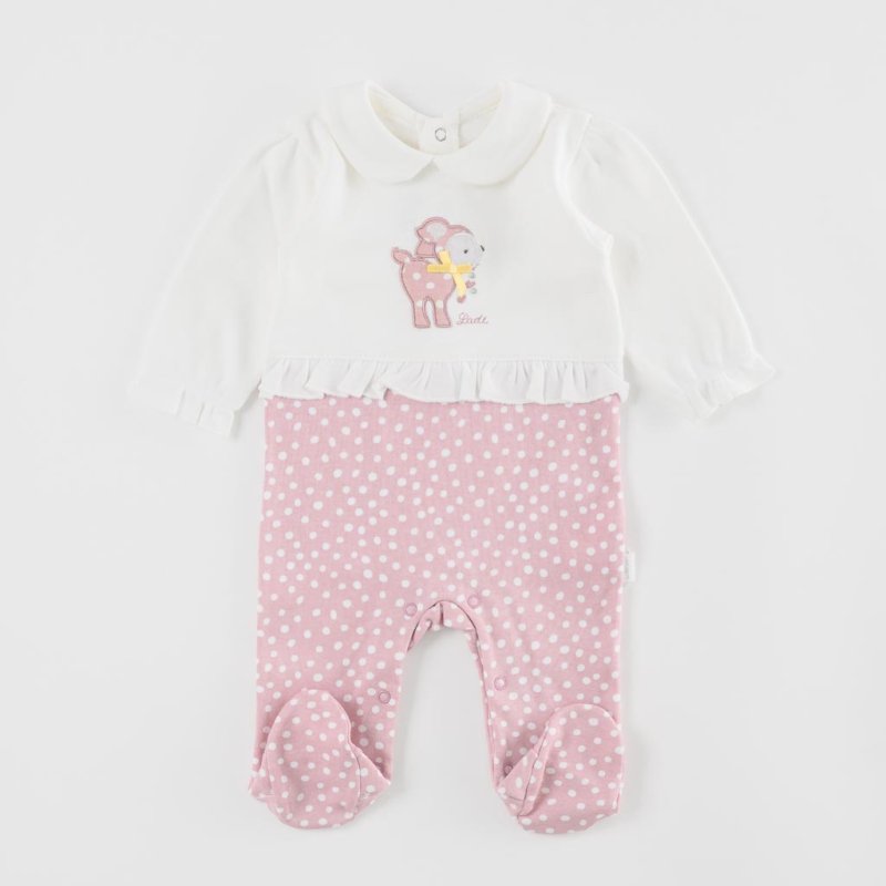 Baby overalls with long sleeves For a girl  Ladi Sweet And Little  Pink
