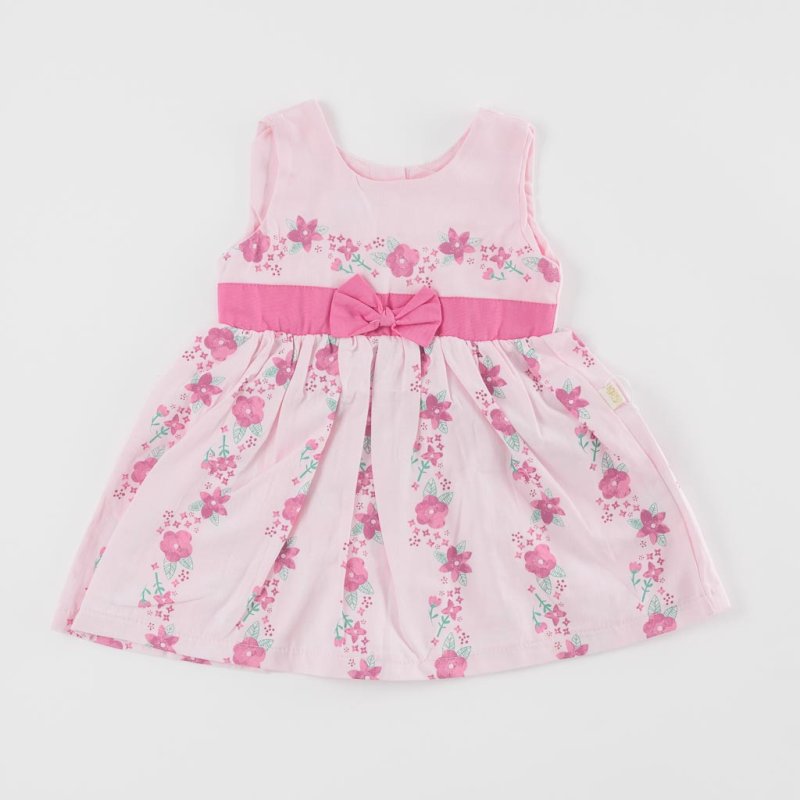 Бебешка рокля лятна Iggy Girl Flowers Розова