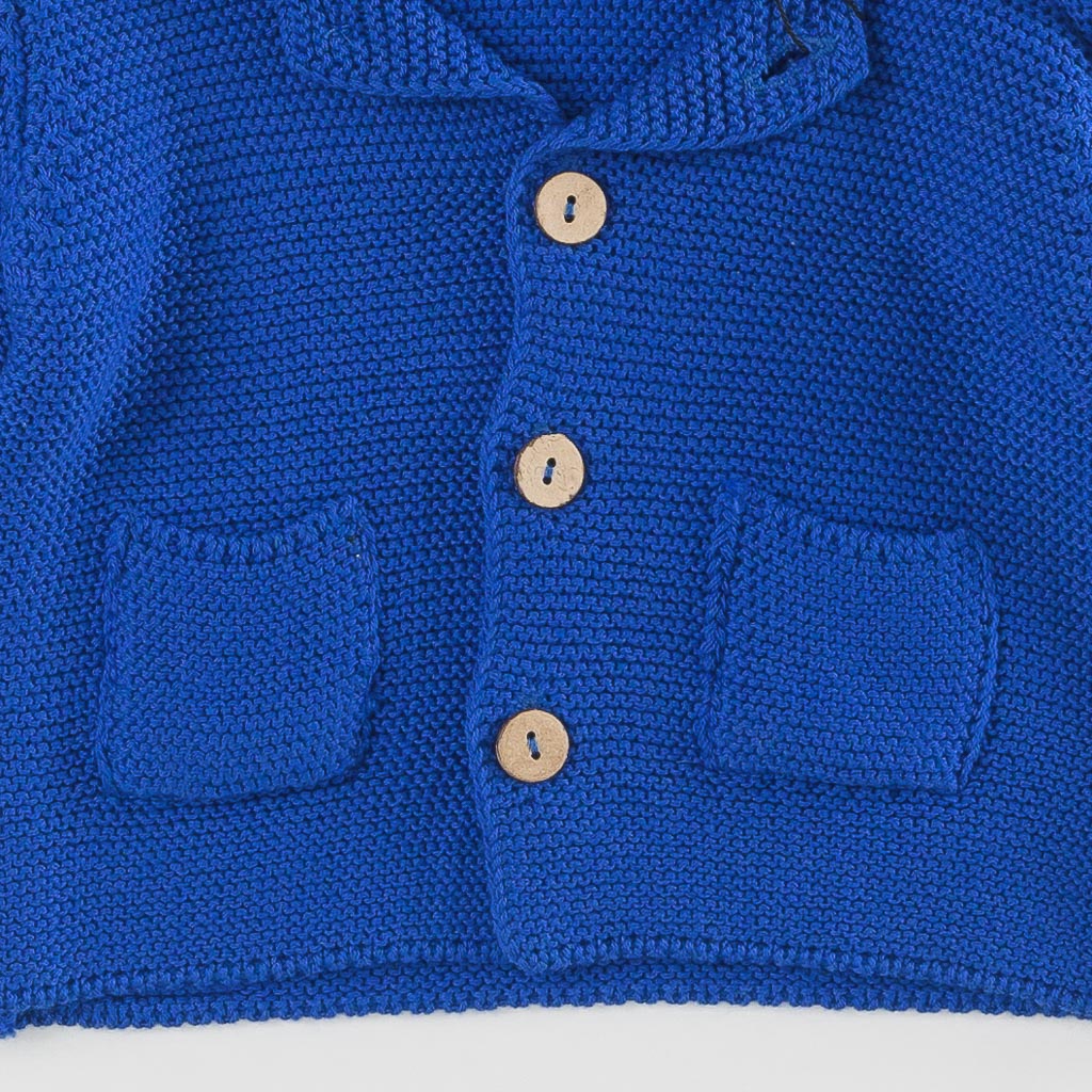 Βρεφικά σετ ρούχων Μπλούζα Τζιν παντελονι με Ζακέτα Για Αγόρι  Anna Babba Happy  Μπλε