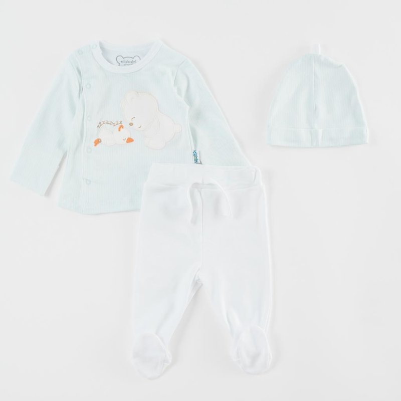 Set pentru bebeluși Pentru băiat Bluză pantaloni bebe şi căciulă  Sleep Baby   Sleep  Verde
